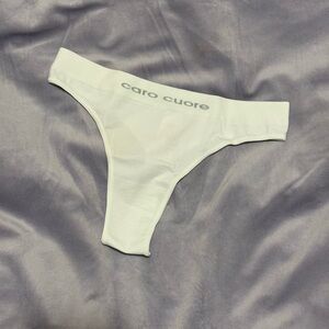 CARO CUORE ARGENTINA WOMEN THONG COTTON UNDERWEAR (White Size M)